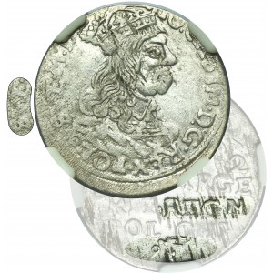 Ján II Kazimír, Trojak Krakov 1662 AT - NGC AU50