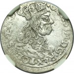 Ján II Kazimír, Trojak Krakov 1662 AT - NGC AU50