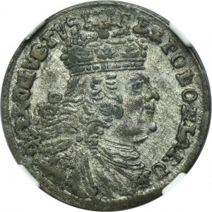 Augustus III of Poland, 3 Groschen Leipzig 1754 EC - NGC AU55