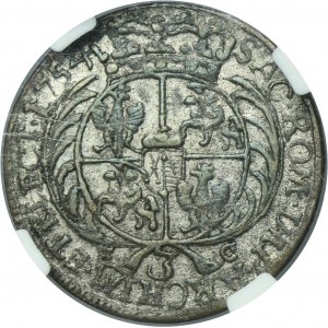 Augustus III of Poland, 3 Groschen Leipzig 1754 EC - NGC AU55