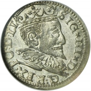 Sigismund III Vasa, 3 Groschen Riga 1595 - LI