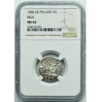 Stefan Batory, Trojak Riga 1586 - petite tête - NGC MS63