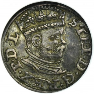 Stephen Bathory, 3 Groschen Riga 1586 - small head