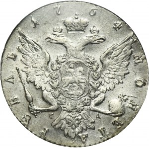 Rusko, Katarína II, rubľ Petrohrad 1764 СПБ CA