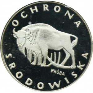 PRÓBA, 100 złotych 1977 Ochrona Środowiska Żubr