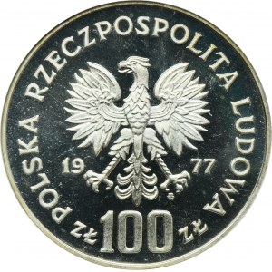 PRÓBA, 100 złotych 1977 Ochrona Środowiska Żubr