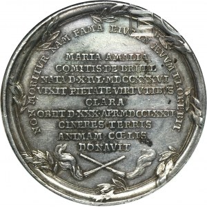 Poniatowski, Medal for death of Maria Amalia Mniszech 1772