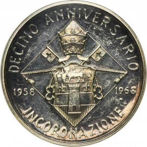 Papal States, Vatican, John XXIII, Medal for the 10th Anniversary of the Pontificate, 1968