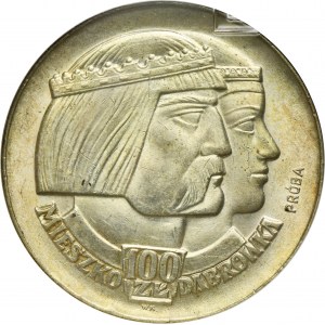 PRÓBA, 100 złotych 1966 Mieszko i Dąbrówka głowy