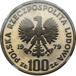 PRÓBA NIKIEL, 100 złotych 1979 Ochrona Środowiska Kozica - NGC PF65 CAMEO