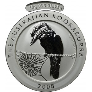 Austrália, Alžbeta II, 30 dolárov Perth 2008 P - Kukabura - 1 kg striebra