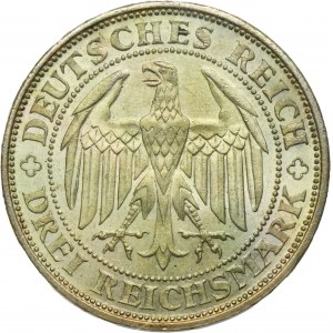 Allemagne, République de Weimar, 3 Marks Muldenhütten 1929 E