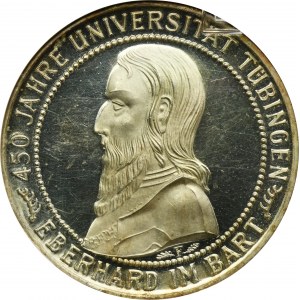 Germany, Weimar Republic, 5 Mark Stuttgart 1927 F - 450 Years of the University of Tübingen