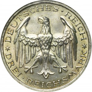 Germany, Weimar Republic, 3 Mark Berlin 1927 A - GCN MS62