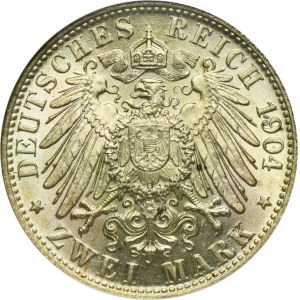 Germany, City of Bremen, 2 Mark Hamburg 1904 J