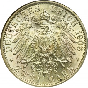 Germany, Saxony-Weimar-Eisenach, Wilhelm Ernst, 2 Marki Berlin 1908 - University of Jena