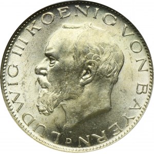Germany, Kingdom of Bavaria, Ludwig III, 2 Mark Munich 1914 D