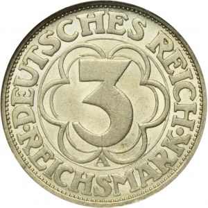 Germany, Weimar Republic, 3 Mark 1927 - Nordhausen