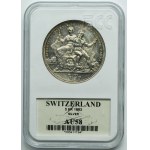 Switzerland, 5 Francs Bern 1883 - Shooting Festival in Lugano