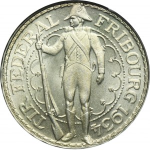 Switzerland, 5 Francs Bern 1934 B - Fribourg Shooting Festival