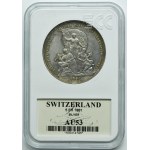 Switzerland, 5 Francs Bern 1881 - Shooting Festival in Fribourg