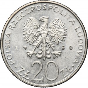 PRÓBA MIEDZIONIKIEL, 20 złotych 1980 Łódź 1905