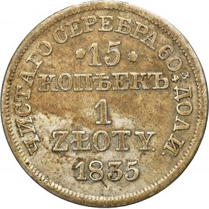 15 kopeck = 1 zloty Warsaw 1835 MW