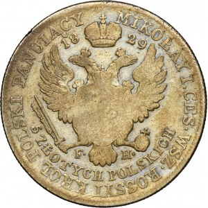 Kingdom of Poland, 5 Zloty Warsaw 1829 FH