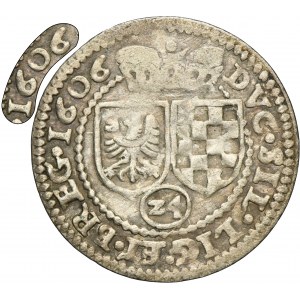 Silesia, Duchy of Liegnitz-Brieg-Wohlau, Christian and Rudolph, 3 Kreuzer Reichenstein 1606 - VERY RARE