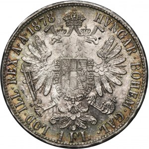Austria, Franz Joseph I, 1 Florin Wien 1878
