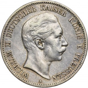 Nemecko, Pruské kráľovstvo, Viliam II, 5 mariek Berlín 1908 A