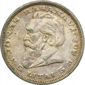 Lithuania, Republic, 5 Litai Kaunas 1936