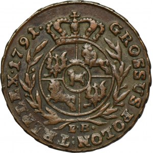 Poniatowski, 3 Groschen Warsaw 1791 EB
