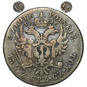 Royaume de Pologne, 2 zlotys Varsovie 1816 IB
