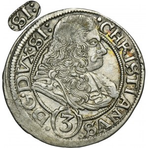 Silesia, Duchy of Liegnitz-Brieg-Wohlau, Christian, 3 Kreuzer Brieg 1669 CB - UNLISTED