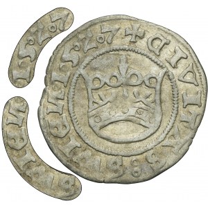 Silesia, City of Schweidnitz, Louis II Jagiellon, 1/2 Groschen 1527 - VERY RARE