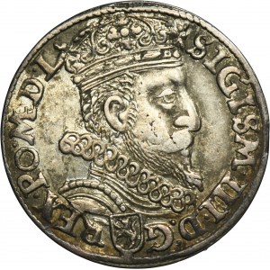 Sigismund III Vasa, 3 Groschen Krakau 1601 - right head