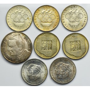 Ensemble, 200 or 1974-1976 et médaillon (8 pièces).