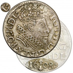 Sigismund III Vasa, 3 Groschen Vilnius 1608 - RARE