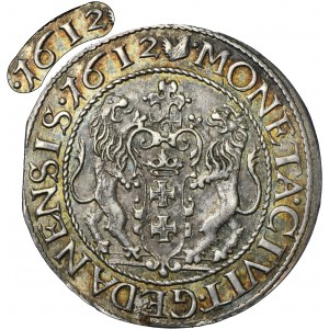 Sigismund III Vasa, 1/4 Thaler Danzig 1612 - RARE