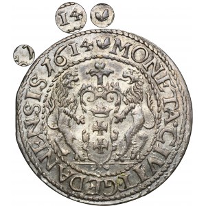 Sigismund III Vasa, 1/4 Thaler Danzig 1614 - VERY RARE, small digits