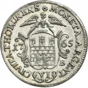 Poniatowski, 6 Groschen Thorn 1765 SB - RARE