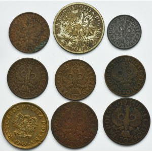 Set, pennies et 2 zlotys (9 pièces)