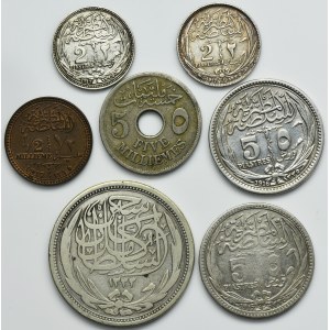Set, Egypt, Piastres and Milliemes (7 pcs.)