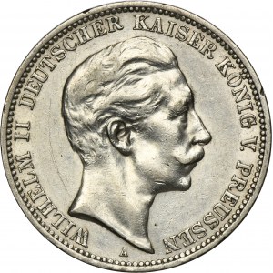 Allemagne, Royaume de Prusse, Guillaume II, 3 Marques Berlin 1911 A