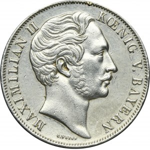 Germania, Regno di Baviera, Massimiliano II Giuseppe, 2 Gulden Monaco 1851