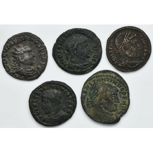 Set, Empire romain, Follis (5 pièces).