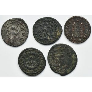 Set, Empire romain, Follis (5 pièces).