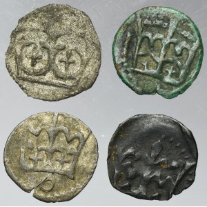 Set, Ladislaus III and Casimir IV Jagiellon, Denarius (4 pcs.)