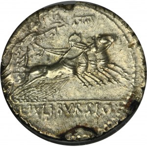 Roman Republic, L. Iulius Bursio, Denarius 85 BC